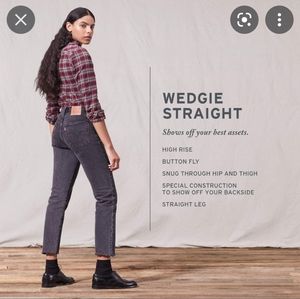 Levi's Wedgie Straight Jean in Grey Size 27